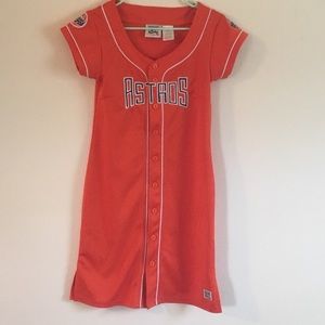 Houston Astros Baseball Jersey Dress, Sz small